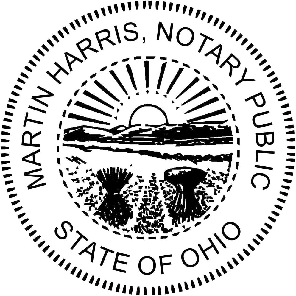 Custom Notary Embosser, Customizable for 37 Total States, Embossed Notary Seal | Great for Official Documents and Paperwork | Great Way to Certify Your Documents (Ohio)
