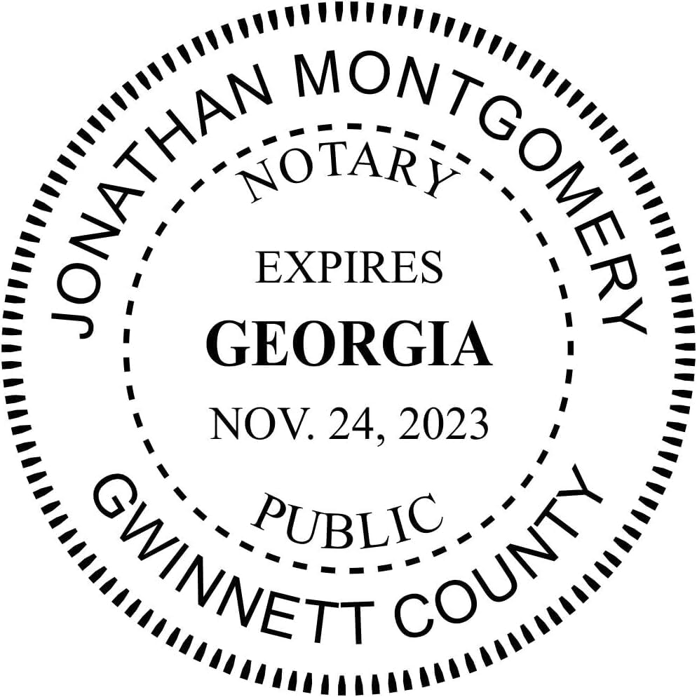 Custom Notary Embosser, Customizable for 37 Total States, Embossed Notary Seal | Great for Official Documents and Paperwork | Great Way to Certify Your Documents (Georgia)