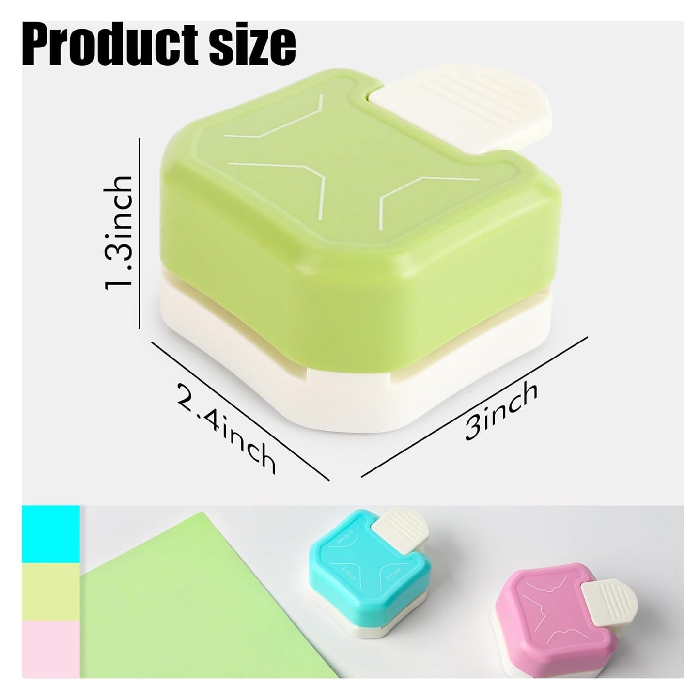 LOVEINUSA 3PCS 3 in 1 Corner Rounder Punch Set (Rounder + Beauty Shape + Chamfer Edges), 3 Way Cutter for Scrapbooking Supplies Photocards & DIY Paper Crafts, Laminate, Envelope Punch Board