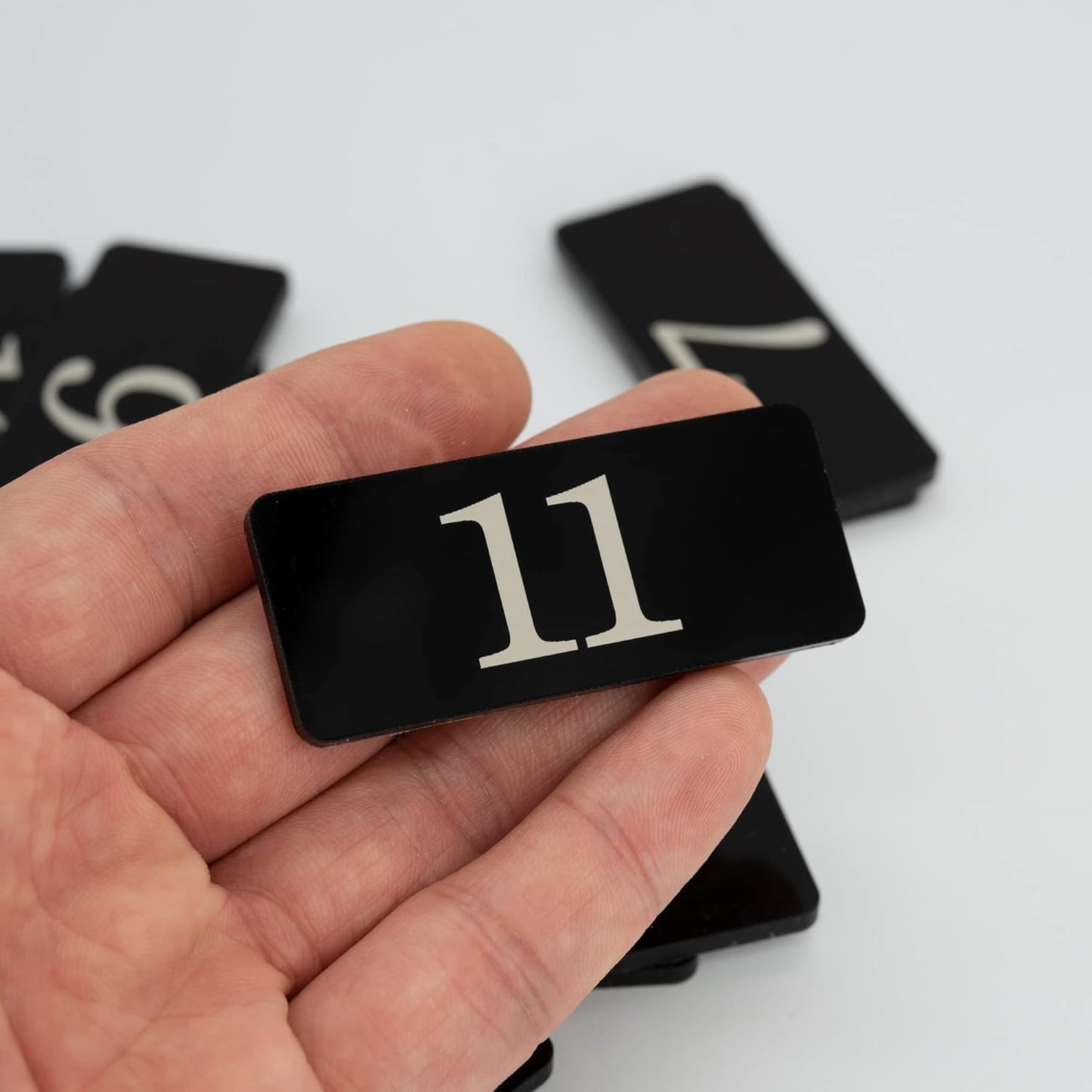StayMax Plastic Rectangle Locker Numbered Sticker Room Number Table Number (1-25, Black)
