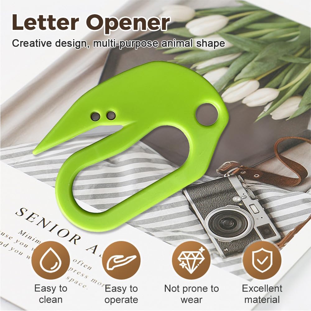 Letter Opener Envelope Slitter, 2025 New Envelope Opener without Damage, Letters Openers for Home, Office, Postal, Women, Men, Office Worker, Graduate, Students (Yellow)