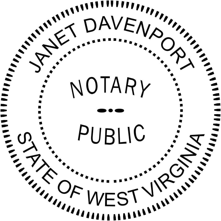 West Virginia Round Notary Embosser | Official State Embosser | Official Seals | Meets State Specifications (West Virginia, Round Embosser)