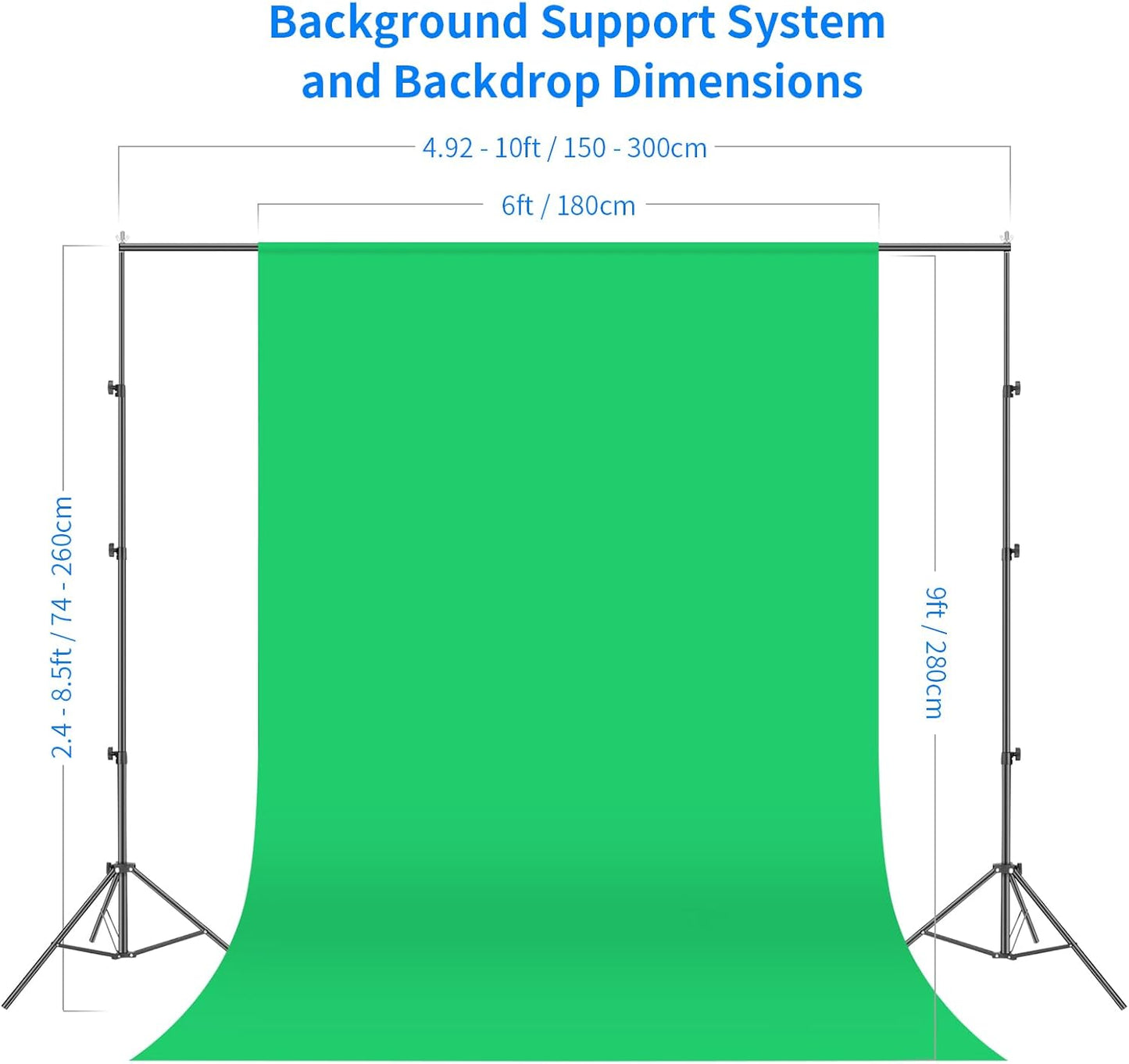 NEEWER Photography Continuous Lighting Kit with Backdrops, 8.5x10ft Stands, 5700K 800W Equivalent 24W LED Bulbs Umbrellas Softboxes Cleaning Cloth, Photo Studio Light Kit for Video Recording Streaming
