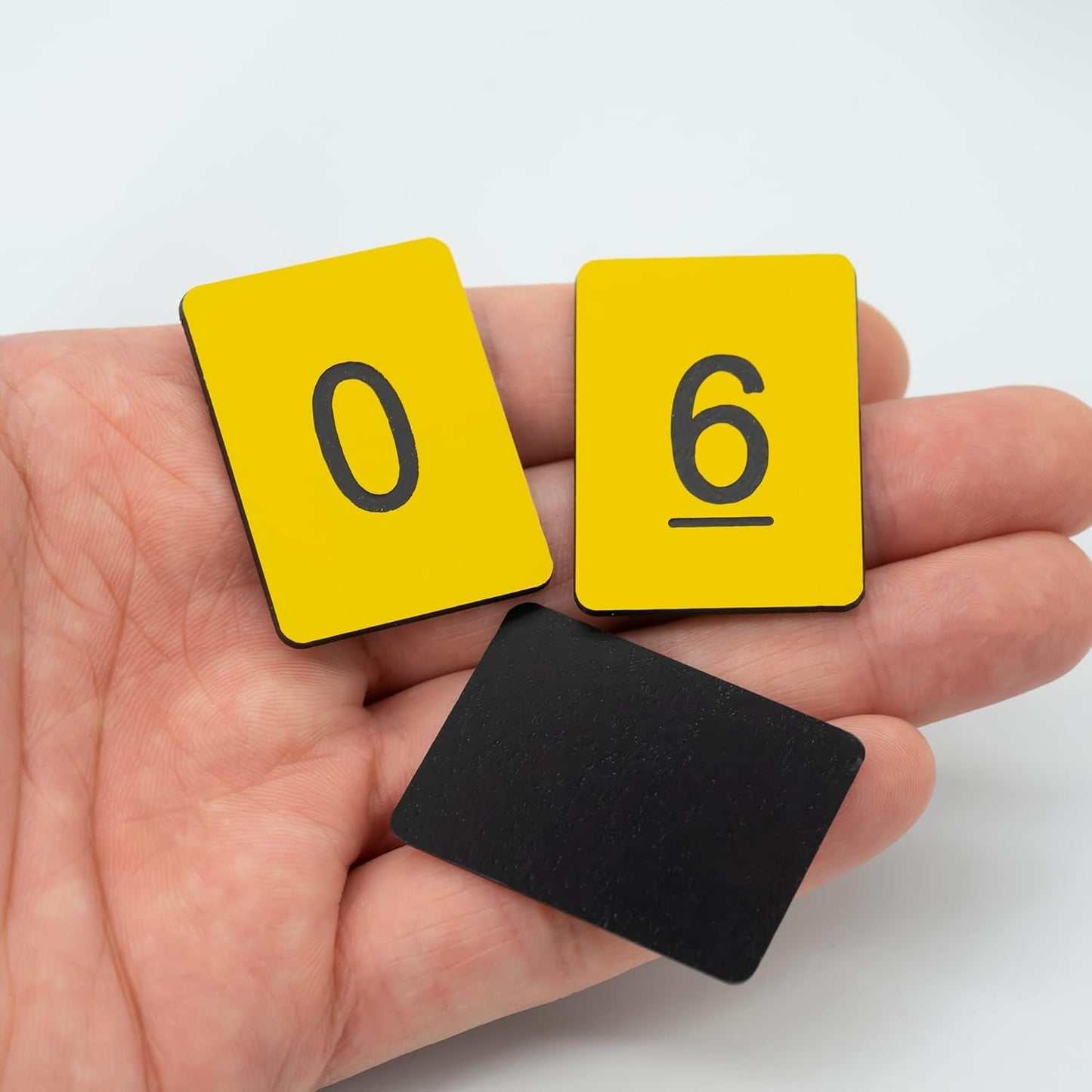 StayMax Rectangle Plastic Numbered Tags Number Disc Number Token (0-25, Yellow)