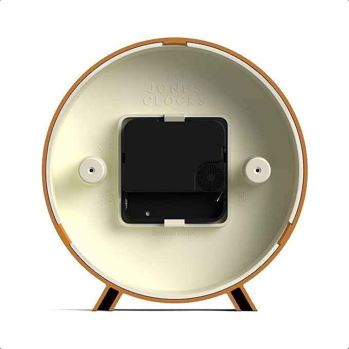 JONES CLOCKS® Venus Desk Clock | Modern Round Design | Mustard Yellow | Stylish - Image 6