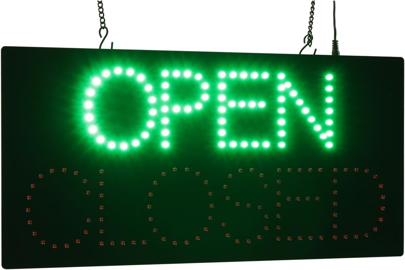 Open Closed Sign, Up-Down, 19"x10", 48x24cm, TOPKING, LED, Neon, Florescent, Signage, Signboard, Display, Billboard, Screen, Grand Opening, Gift