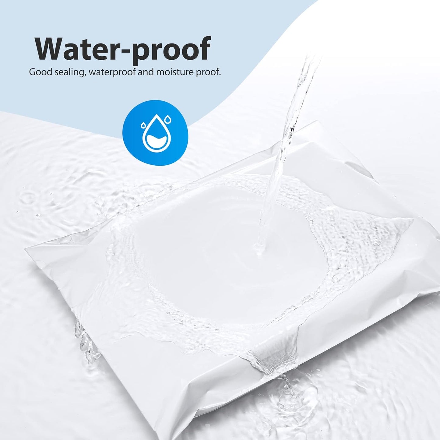 Fuxury 500 Pack Poly Mailers 10x13 Inch,Shipping Bags Bulk for Clothes,Self Seal Mailing Bags, Strong Adhesive Shipping Envelopes for Small Business,White