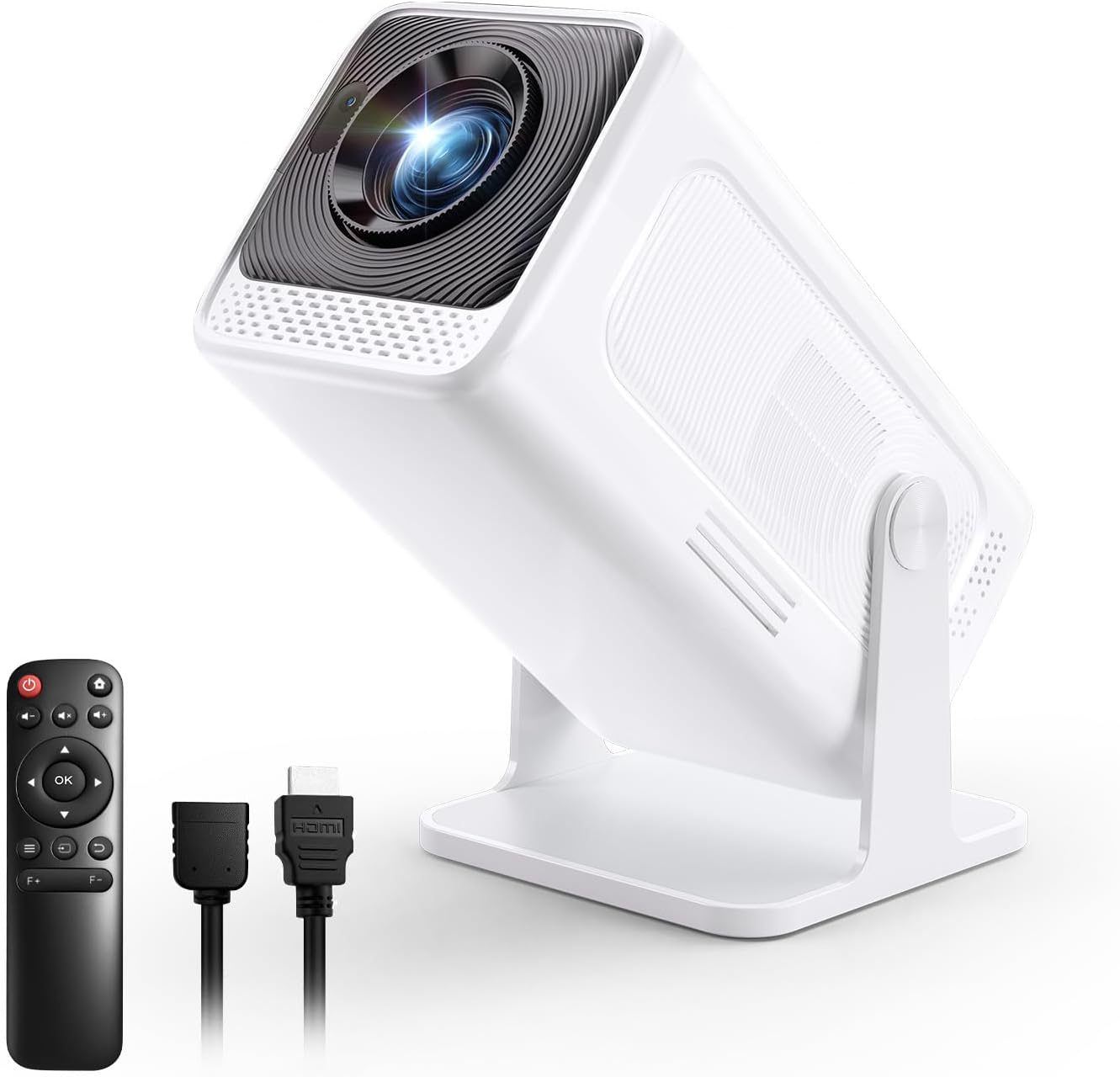 [WiFi 6.0 Sreen Mirroring] Mini Portable Projector with WiFi and Bluetooth 5.2,4K Smart Projector, Native Full HD 1080P, Mobile Phone Home Theater, Outdoor Movie Auto Vertical Correction
