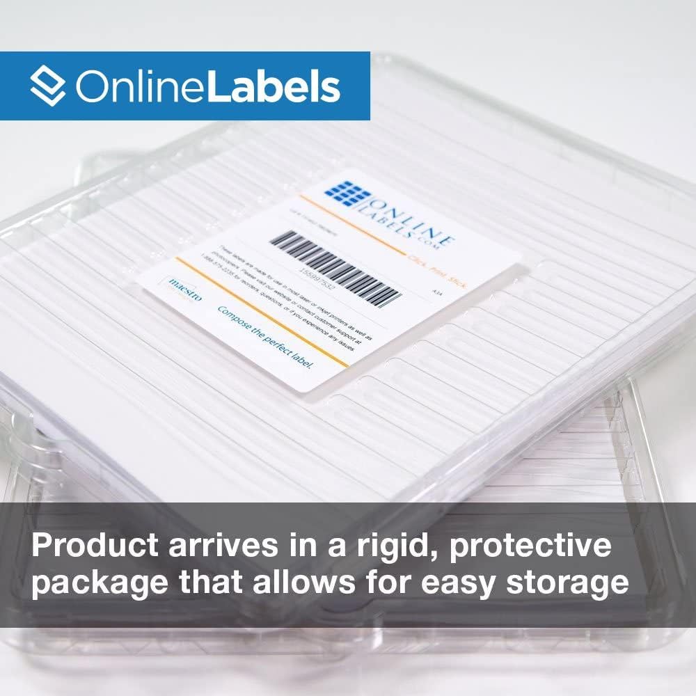 4 x 5 Rectangle Mailing Labels - Permanent, White Matte - Shipping, Wine, Product - Pack of 8,000-2,000 Sheets - Inkjet/Laser Printers - Online Labels