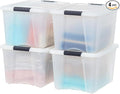 IRIS USA 40 Qt Stackable Plastic Storage Bins by IRISUSA