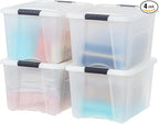 IRIS USA 40 Qt Stackable Plastic Storage Bins by IRISUSA