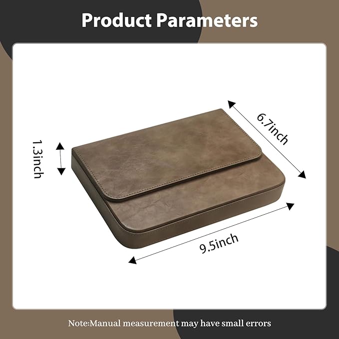 PU Leather 12 Fountain Pen/Pencil Tray Case Organizer, Fashion Design, Magnetic - Image 5