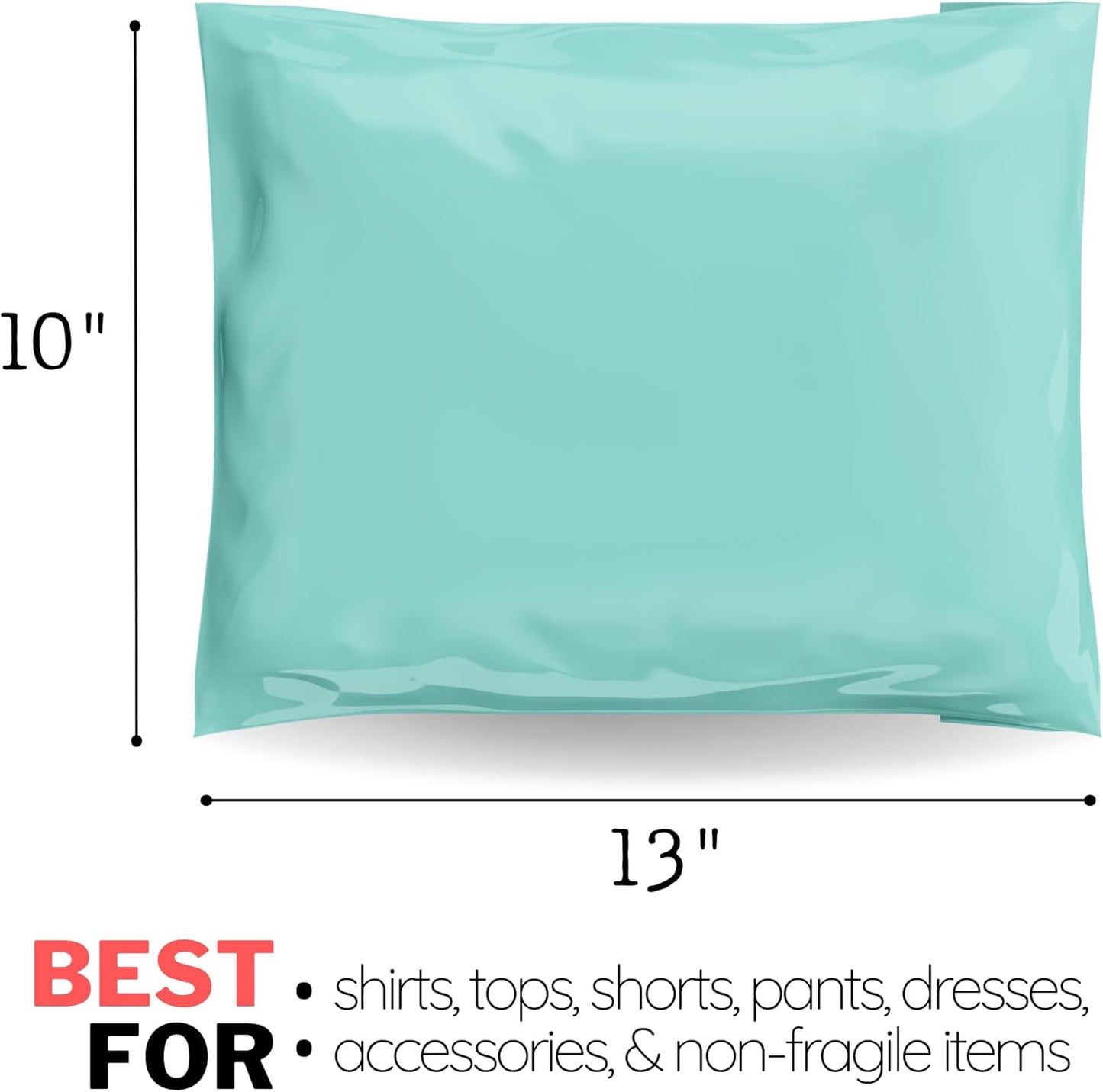 Poly Mailers 10x13 200 Pack | Self-Sealing Shipping Bags Envelopes for Small Business | Waterproof Durable Packaging | Teal | Bulk Value | à la mode Mailers