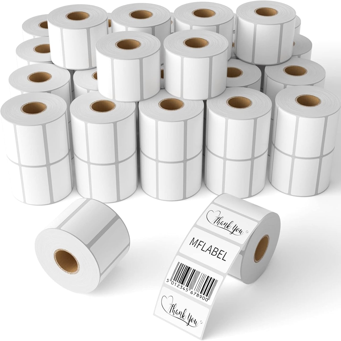 MFLABE 120 Rolls of 1000 2-1/4 x 1-1/4 Inch Direct Thermal Perforated Shipping Labels,SKU Labels