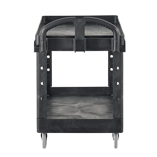 Rubbermaid Commercial Products 2-Shelf Utility/Service Cart, Lipped Shelves - Image 4