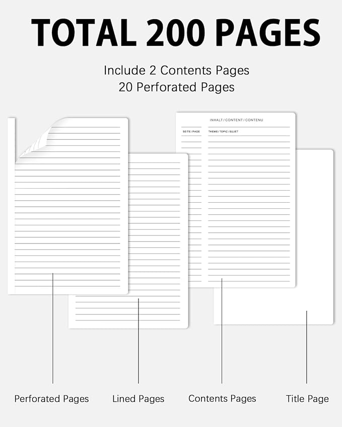 Dynta Hardcover Journal Notebooks, 10 Packs A5 Lined Journals Bulk - Image 4