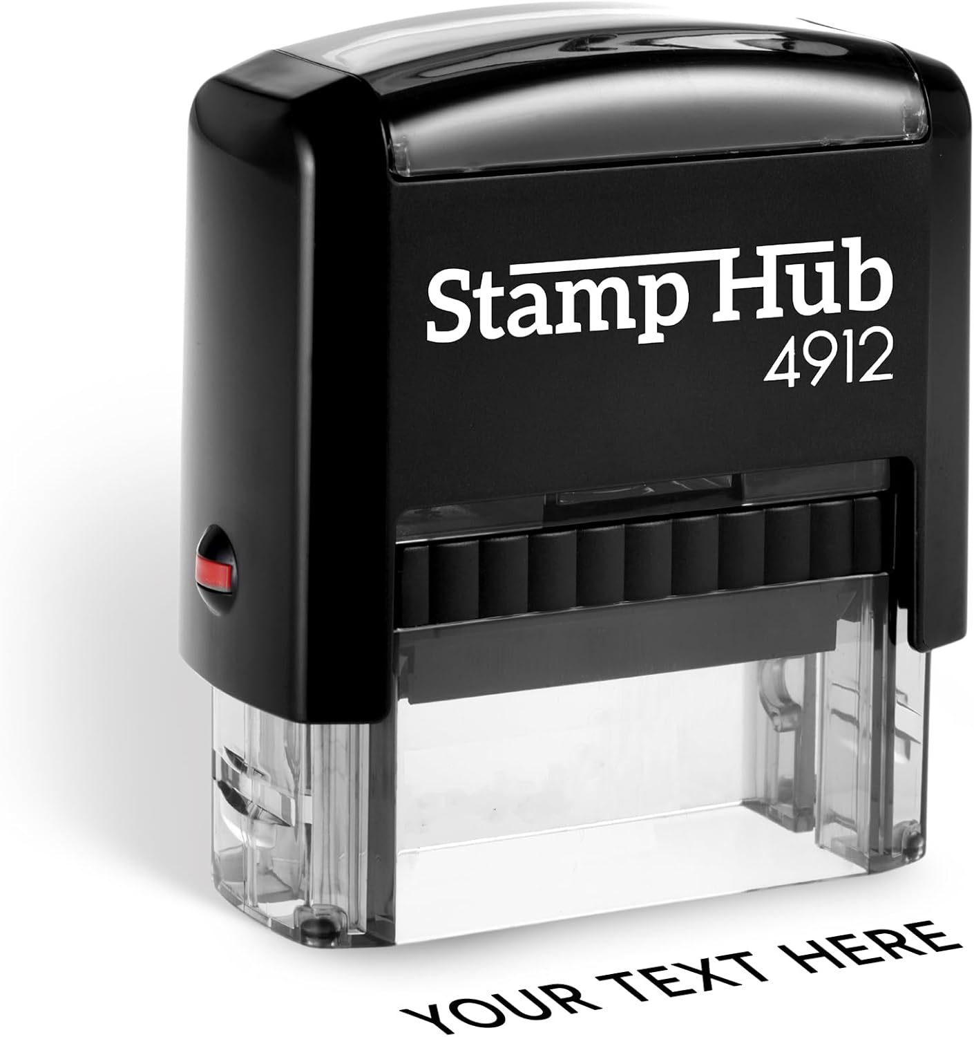 Self Inking Personalized Stamp - 1 Line Custom Stamp, Customizable Office Name Stamp, Ink Stamps for Business - Easy to Change Ink Cartridge, Multiple Ink Color Options - Medium