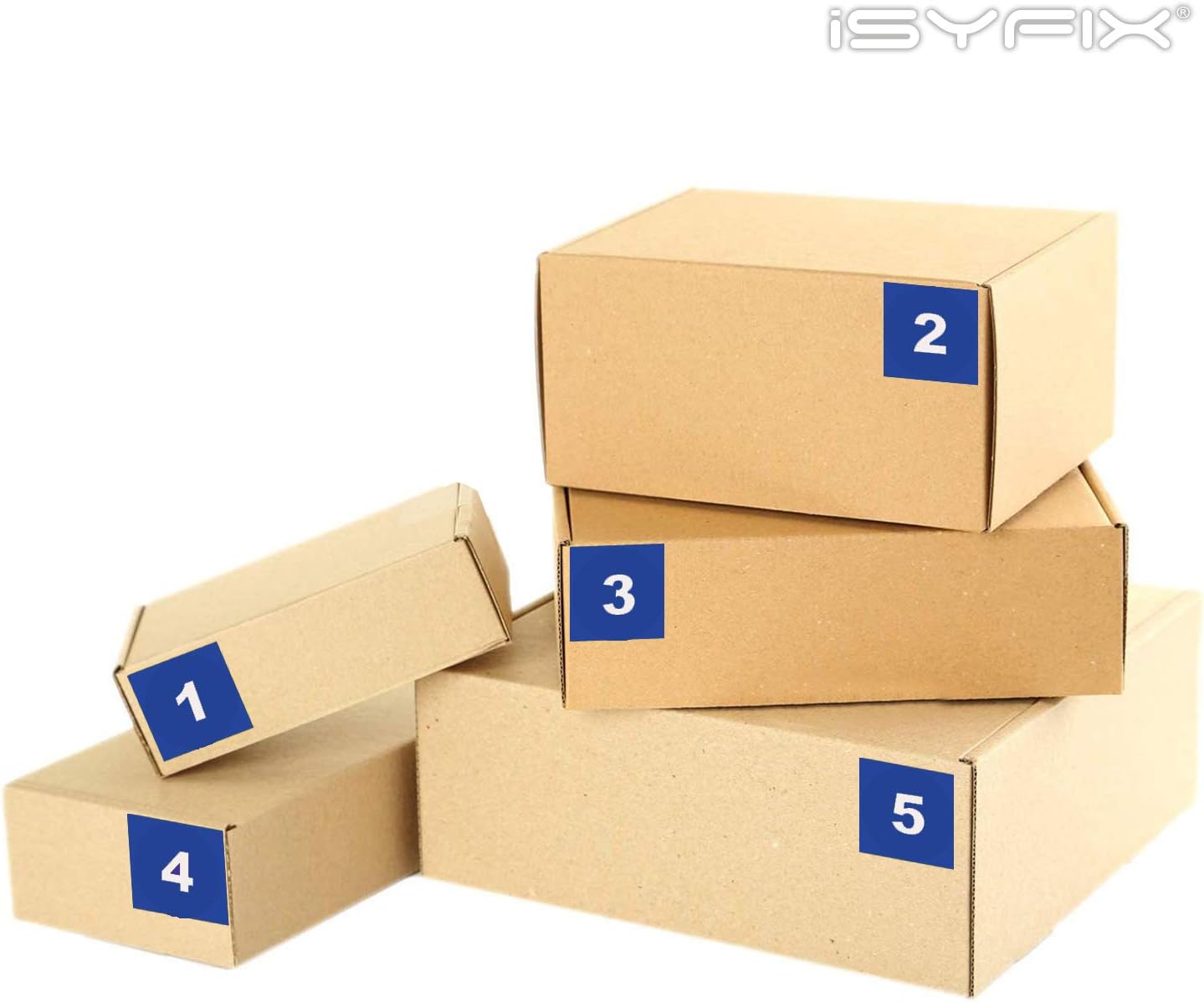 iSYFIX Blue Consecutive Number Stickers – 1 to 100, 2-inch, 1 Set – Vinyl Self Adhesive Premium Decal, Ideal for Inventory, Storage, Organizing, Boxes, Bins, Toolbox, Lockers & More, Indoor/Outdoor