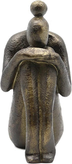 Lukitas Unique Decorative Girl Thinker Bookends, Non-Slip Book Holder, Home - Image 7