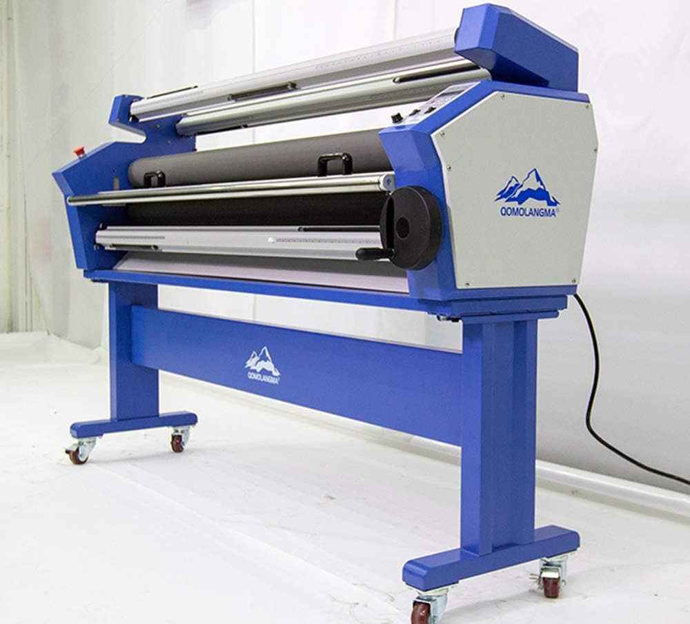 US Stock Wide Format Laminator 55in /63in Full-auto Wide Format Cold Laminator Machine Roll to Roll Large Format Laminating Machine with Trimmer (63 Inch, Without Trimmer)