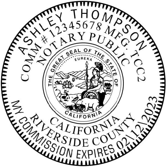 California Round Notary Embosser | Official State Embosser | Official Seals | Meets State Specifications (California, Round Embosser)