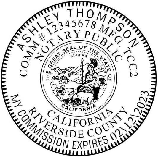 California Round Notary Embosser | Official State Embosser | Official Seals | Meets State Specifications (California, Round Embosser)