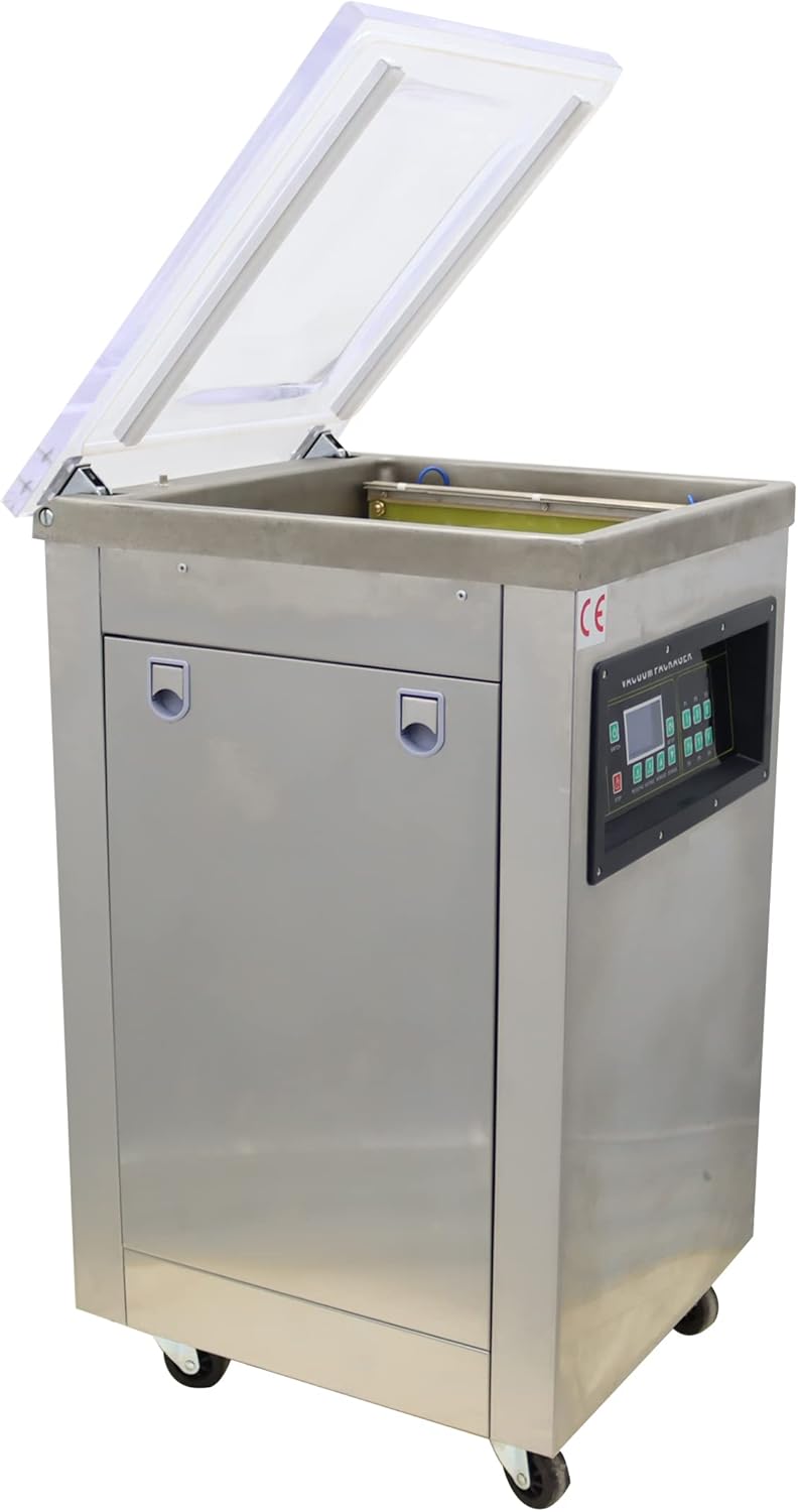 TECHTONGDA Chamber Vacuum Sealing Machine Packaging Sealer Stainless Steel for Food Saving Single Chamber DZ500 Sealing Length 20inch