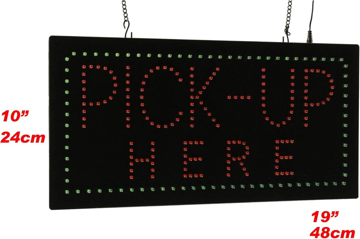 Pick-Up Sign, 19"x10", 48x24cm, TOPKING, LED, Neon, Florescent, Signage, Signboard, Display, Billboard, Screen, Grand Opening, Gift