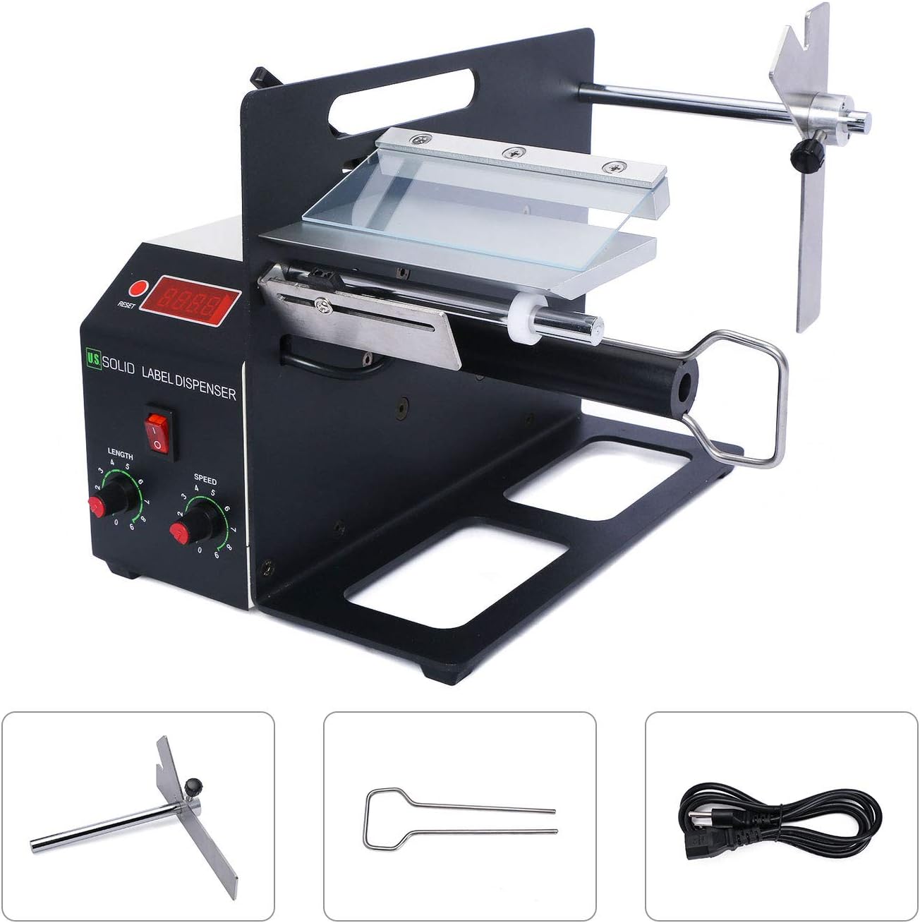 U.S. Solid Automatic Label Dispenser - Industrial Label Machine - Label Dispensing Machine for Printed, Translucent and Opaque Labels - Table Top Label Dispenser (120 MM Width)