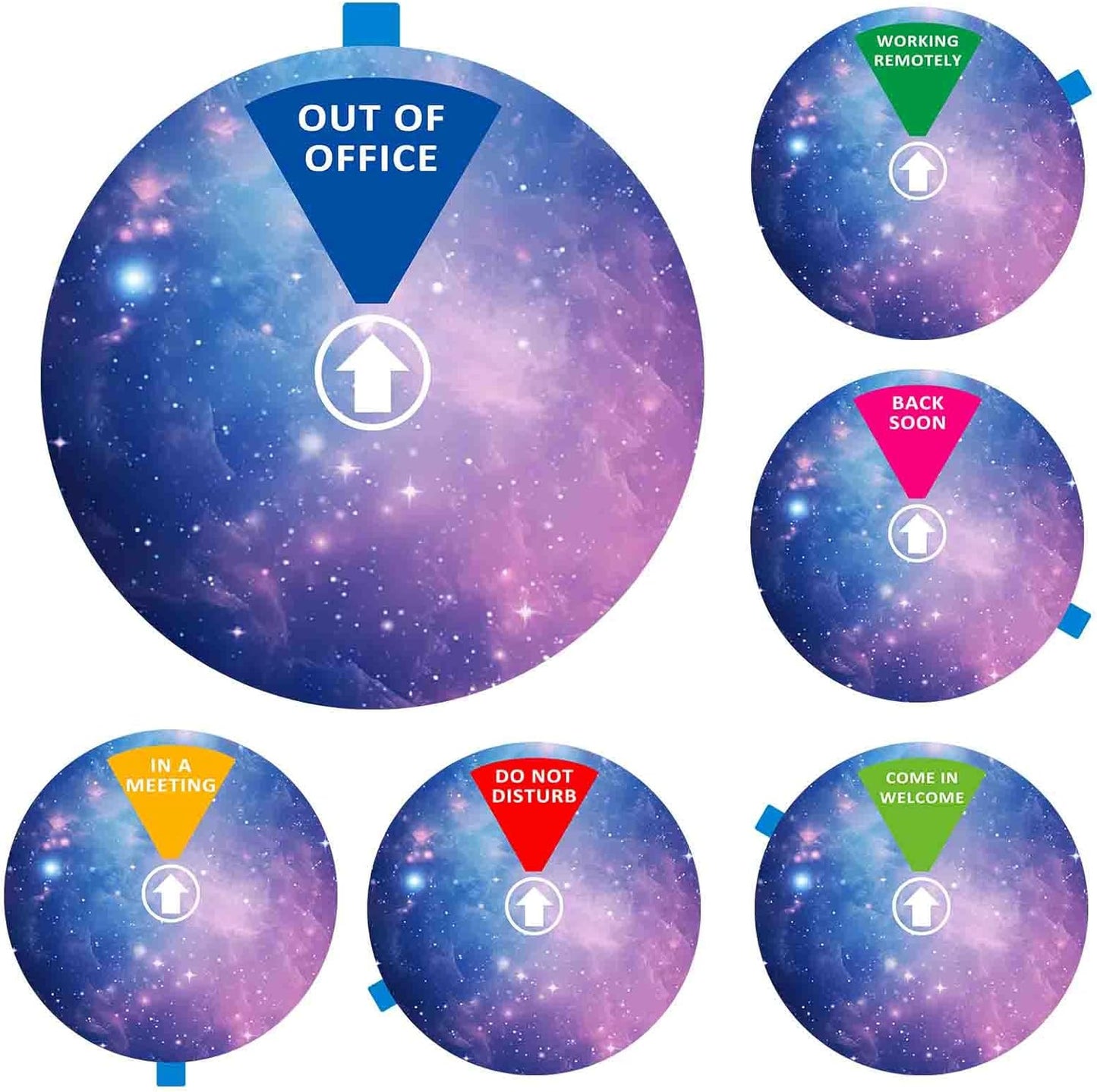 Office Door Sign,Do Not Disturb/Come in Welcome/Out of Office/in a Meeting/Back Soon/Working Remotely Sign, Privacy Door Indicator That Lets Others Know Whether You're Available Or Not (6inch,Light Blue)