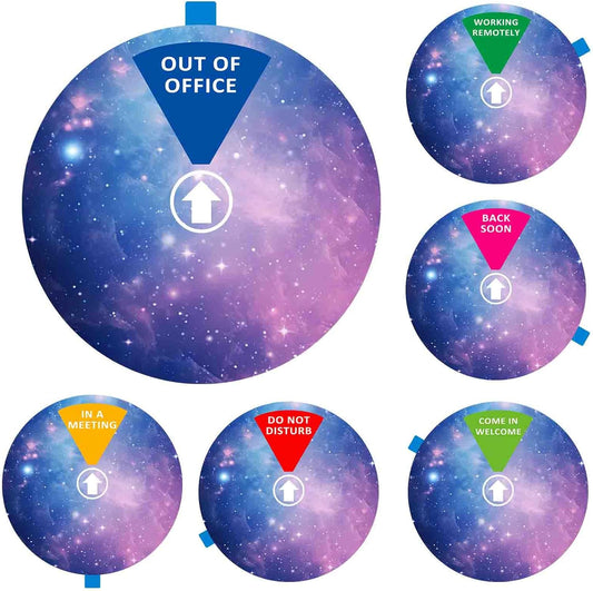 Office Door Sign,Do Not Disturb/Come in Welcome/Out of Office/in a Meeting/Back Soon/Working Remotely Sign, Privacy Door Indicator That Lets Others Know Whether You're Available Or Not (6inch,Light Blue)