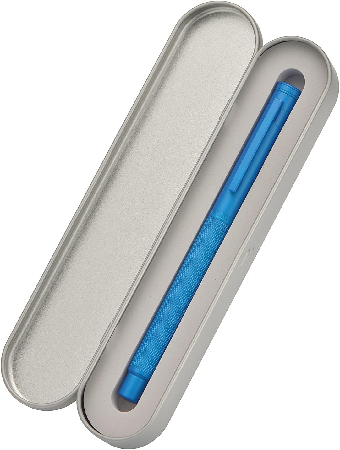 Asvine Blue Forest Fountain Pen Fine Nib, Classic Design with Converter and Metal Pen Case, The Light of Hope Serise