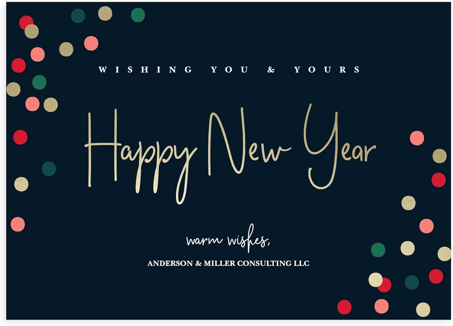 Let's Make Memories Personalized Business Christmas Cards with Envelopes - Premium Quality - 5x7-2025 Holiday Cards & White Envelopes - Festive Lights - 25 ct