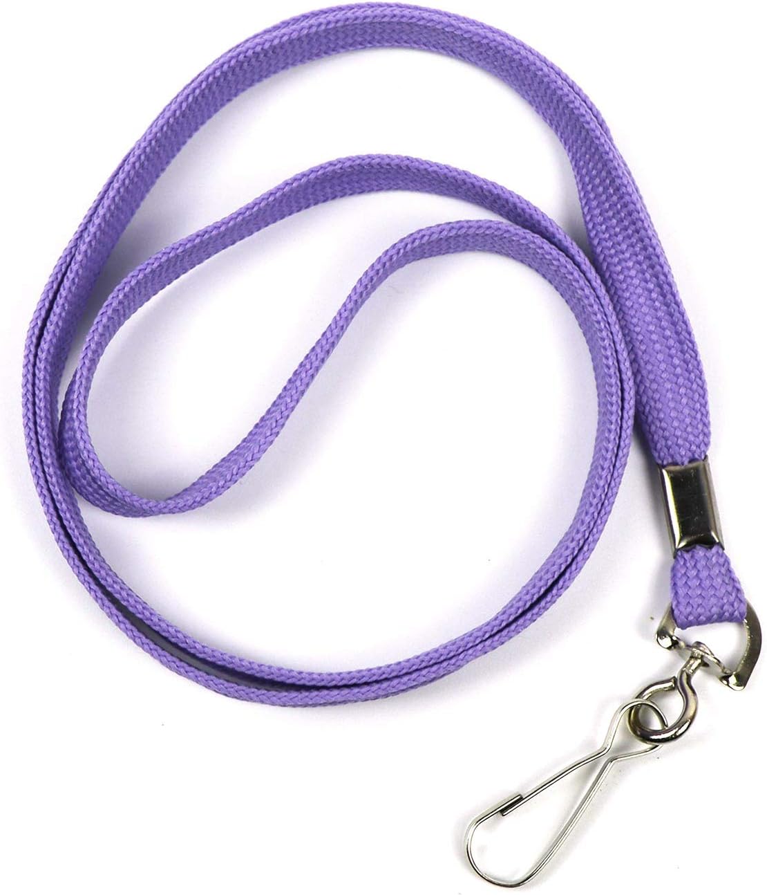 Beebel Lanyard 50PCS Lanyards with Swivel Hook clips for ID Name Badge Holder (Purple)