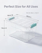 Storage Bins with Lids 6 Pack Clear Storage Containers, 7 Quart Stackable - Image 2