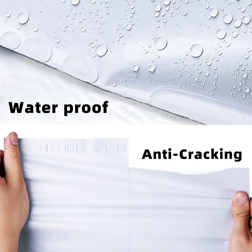 POLYSELLS 5000pcs 10x13 Inches White Poly Mailers Shipping Envelopes, Strong Adhesive Sealing, Waterproof, and Tear-resistant Postal Mailing Bags for clothing, books, and accessories