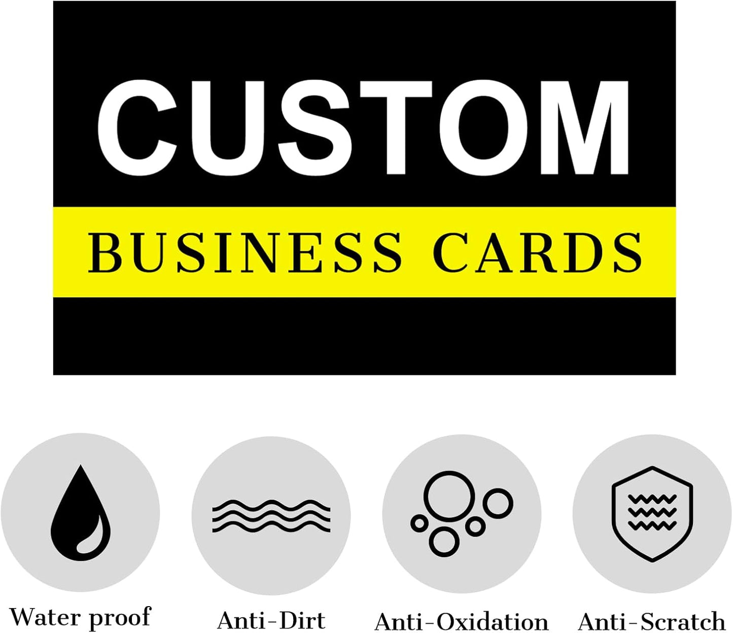 Custom Thank You Floral Business Cards Customizable with Logo Photo Personalized Business Card Customize for Small Business Customized Waterproof Double Sided Cards 100 200 500 1000