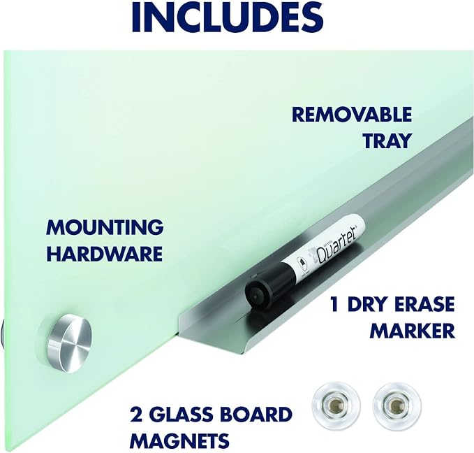 Quartet Whiteboard, Glass Dry Erase Board, Infinity Frameless Mounting - Image 7