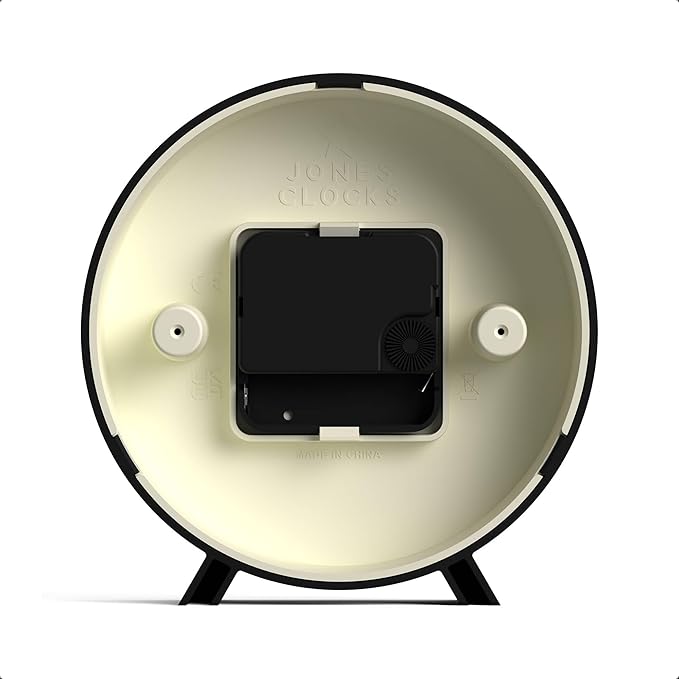 JONES CLOCKS® Venus Desk Clock | Modern Round Design | Black | Stylish Retro - Image 6
