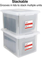 STAPLES File Box Plastic File Box Snap, Letter/Legal Size - Image 2