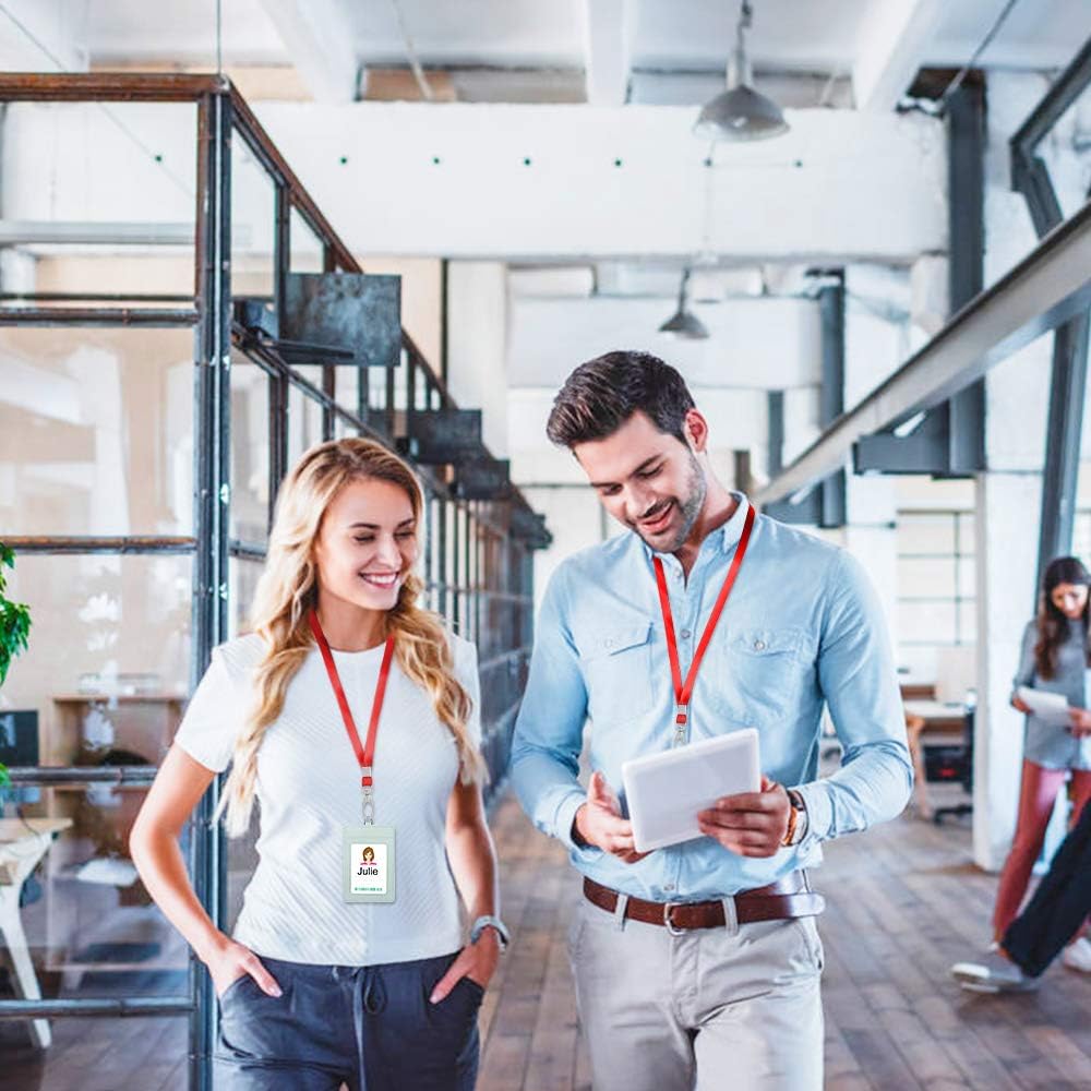 Lanyards for Id Badges Holder Bulk Lanyard with Clip Swivel Hooks for Name Tag ID Badge Holder,Students, Employees