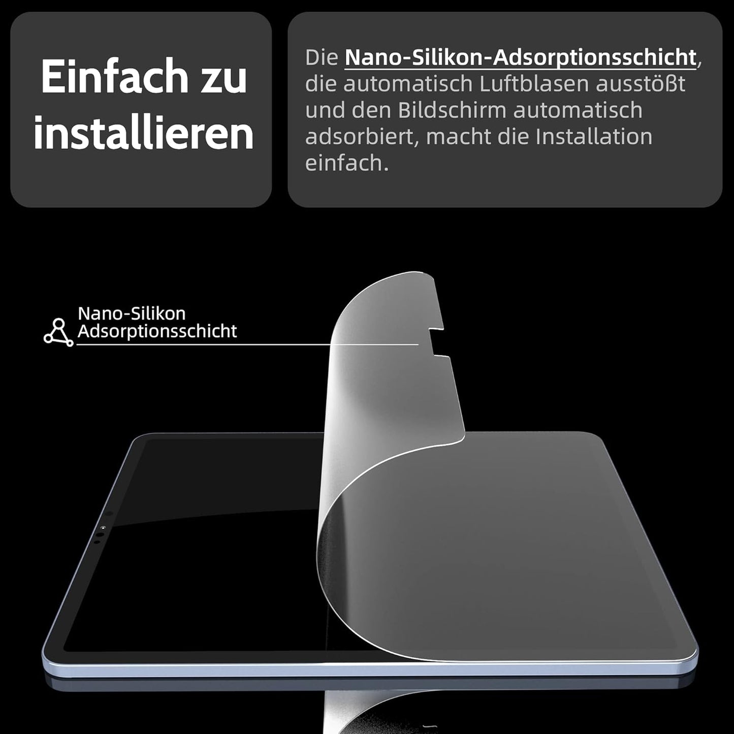 Pack of 3 Paper Film for iPad Pro 12.9 Inch (2022 M2/2021/2020/2018), Matte Paper Film Screen Protector for Writing Drawing Sketching