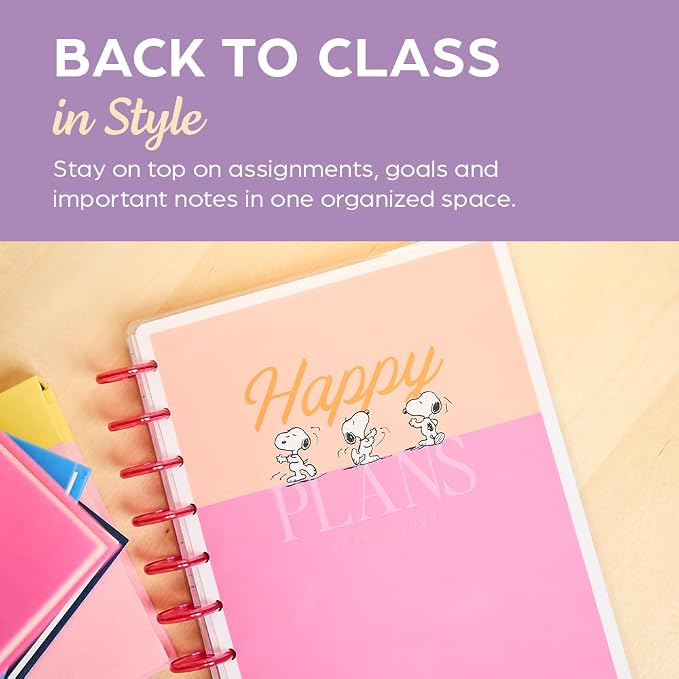 Happy Planner Peanuts Disc-Bound 12-Month Academic Planner, July 2026–June 2027 - Image 4