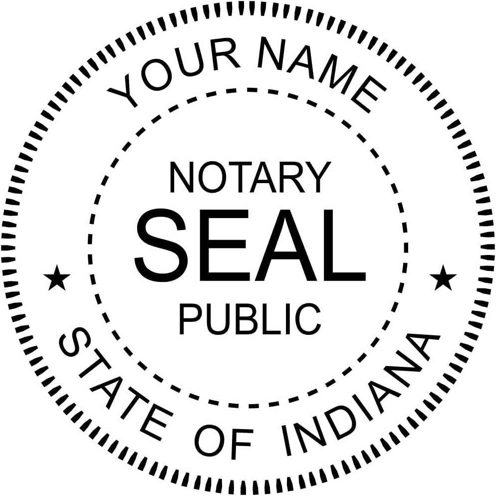 Custom Notary Embosser, Customizable for 37 Total States, Embossed Notary Seal | Great for Official Documents and Paperwork | Great Way to Certify Your Documents (Indiana)