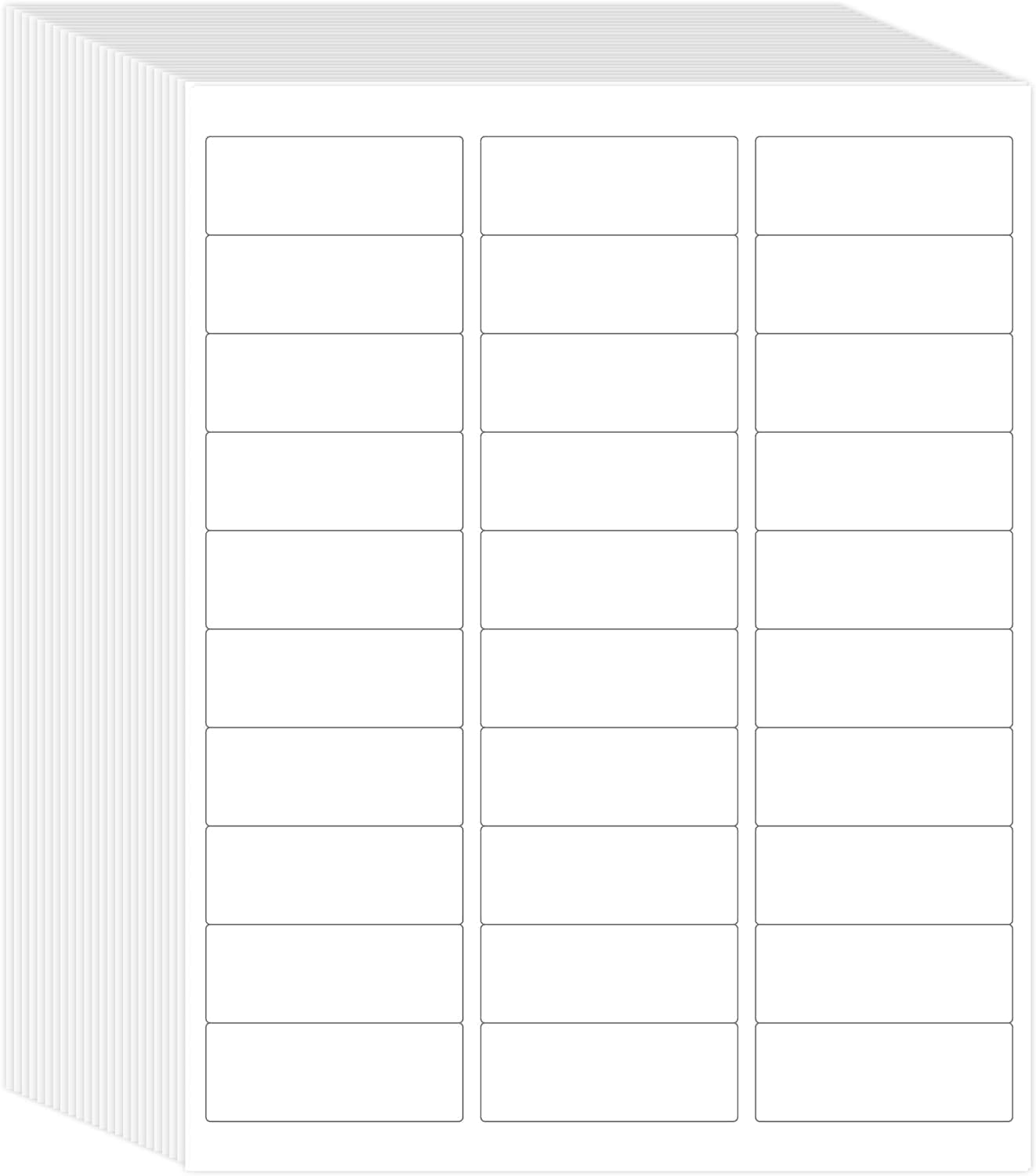 L LIKED Printable Address Labels, 1" x 2-5/8", 1,500 Labels, 30 per Sheet, Label Stickers for Envelopes (50 Sheets)