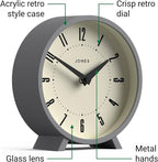 JONES CLOCKS® Venus Desk Clock | Modern Round Design | Gray | Stylish Retro Look - Image 5