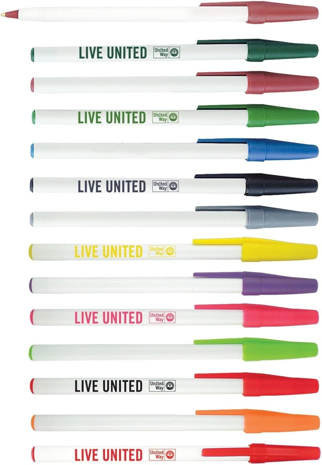 Personalized Stick Pens With your Custom Logo or Text-500 Pack Bulk-for Businesses, Parties, and Events, Custom Printed Slim Ballpoint Pens with Cap, Yellow, Black Ink