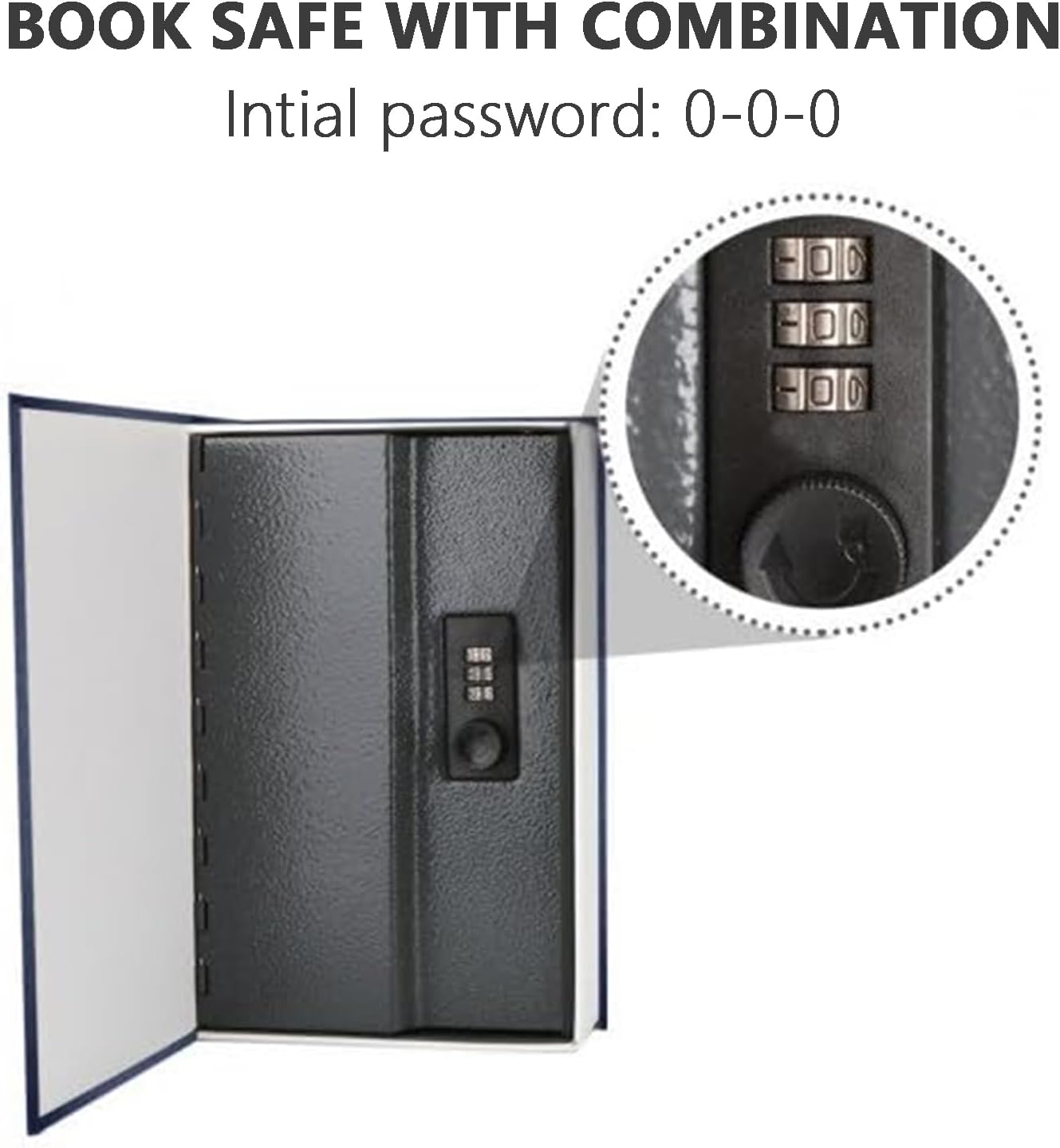 SEPOX® Twins Safe Book Lock Box, Safe Box with Premium Combination Lock - Dorm-safe & Versatile - Authentic Paper Cover - Sturdy Steel Interior - Storage for Cash & Valuables 2pcs Pack in Red.