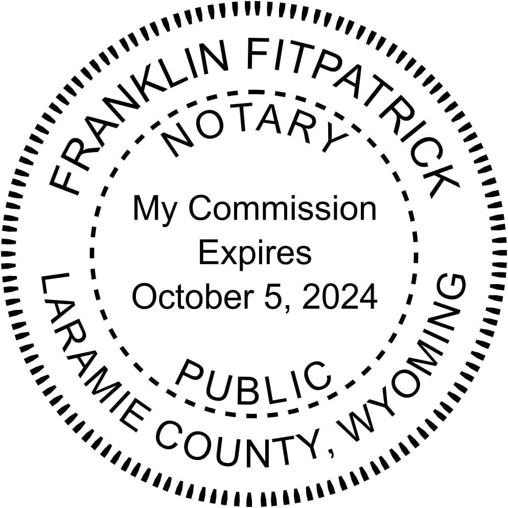 Custom Notary Embosser, Customizable for 37 Total States, Embossed Notary Seal | Great for Official Documents and Paperwork | Great Way to Certify Your Documents (Wyoming)
