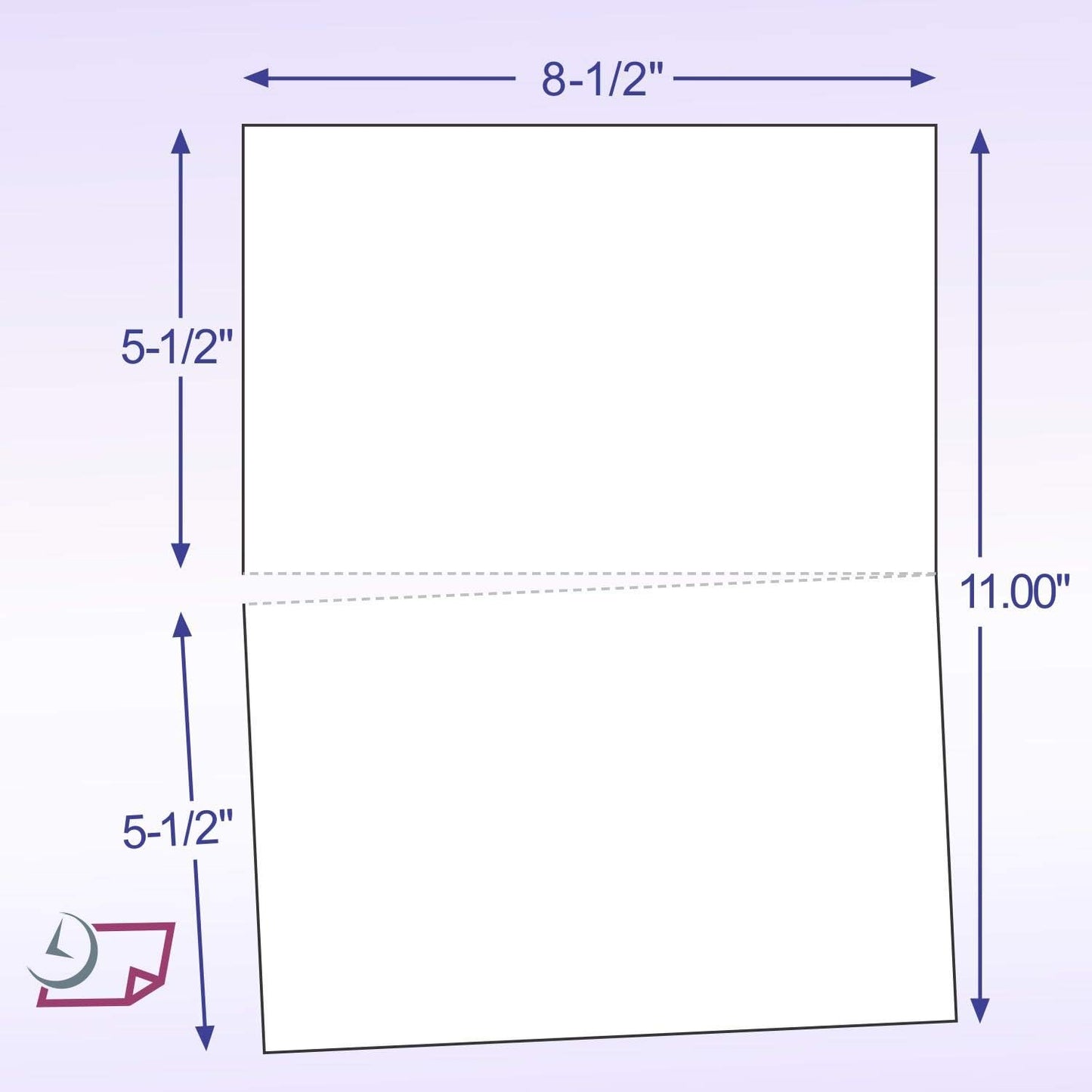 NextDayLabels - Letter Size White Perforated Blank Post Card Cardstock, 75lb Cover (203 gsm) 2 per Page, Cards Measure 8.5" X 5.5", Inkjet/Laser Compatible - 50 Sheets / 100 Cards